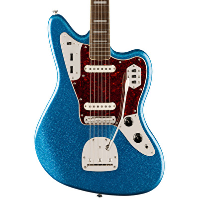 Squier FSR Classic Vibe 70s Jaguar Laurel Klavye TSPG Blue Sparkle Elektro Gitar